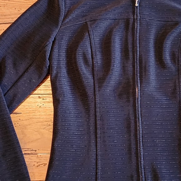 Dennis by Dennis Basso Zip Front Lined Jacket Size 4 Color Black w/ shimmer - Picture 8 of 14